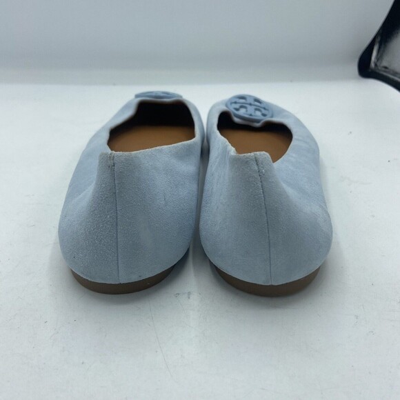 Tory Burch Chelsea Ballet Flat Kid Suede Baby Blue Size 8.5 - Picture 7 of 7